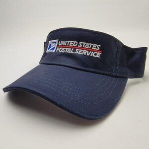 Postal Worker Mail Office Person Visor Cap Hat Navy Blue Embroidered Uniform 80s